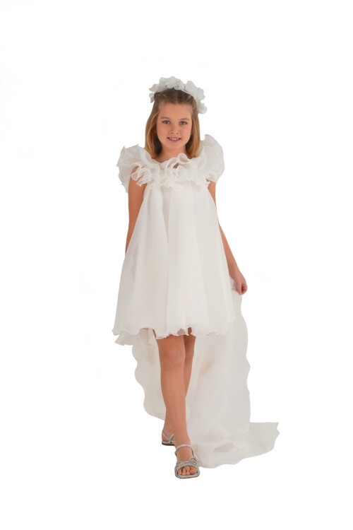 Kız çocuk pelerinli elbise